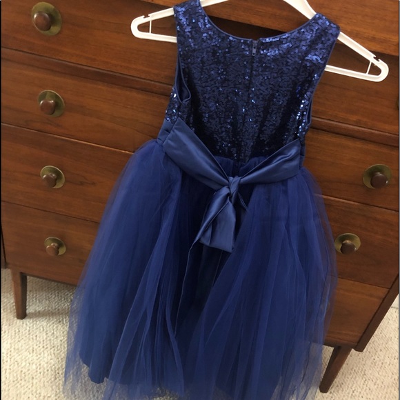 Girls navy sequin party dress - 5 available multiple sizes - never worn - Picture 2 of 2